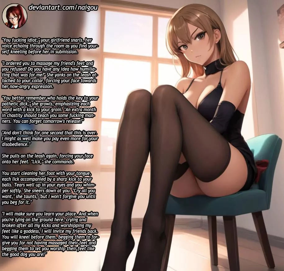 How dare you disobey me? Part1[femdom][chastity][keyholder][public humiliation][feet]