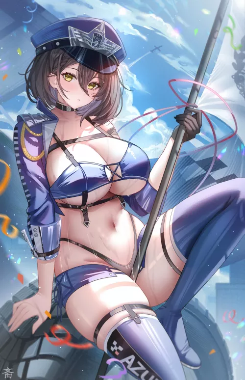 Race Queen Baltimore on a tire (tansuan) [Azur Lane]