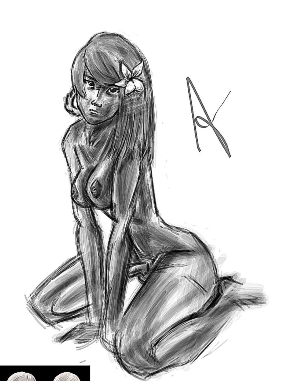 Sketch I Made of Kaine. Work in progress. :) My favorite female character in the series 😌