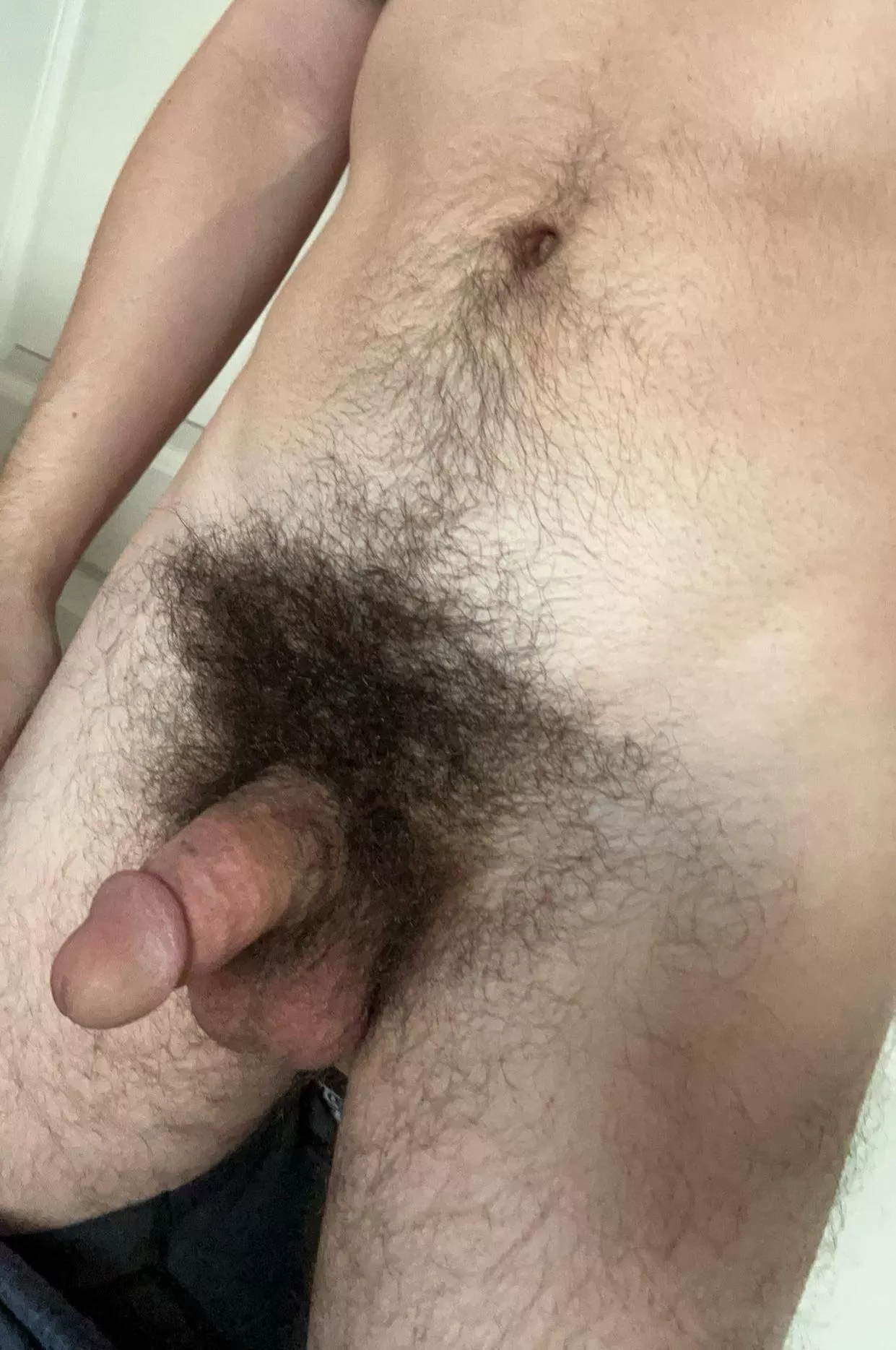 Think my bush and soft cock go well together