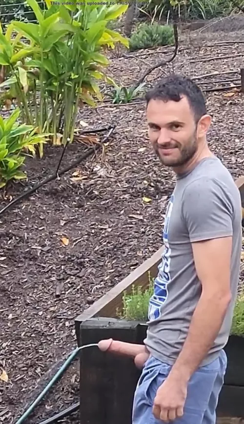 Pissing with a Boner