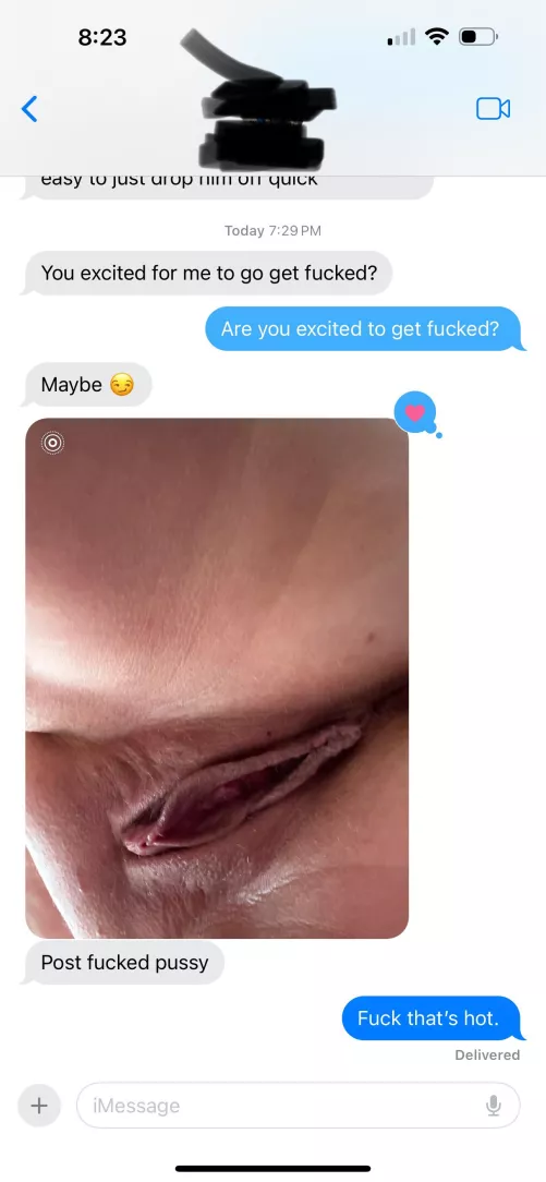 Wife went on a date. Who else likes a freshly used pussy?