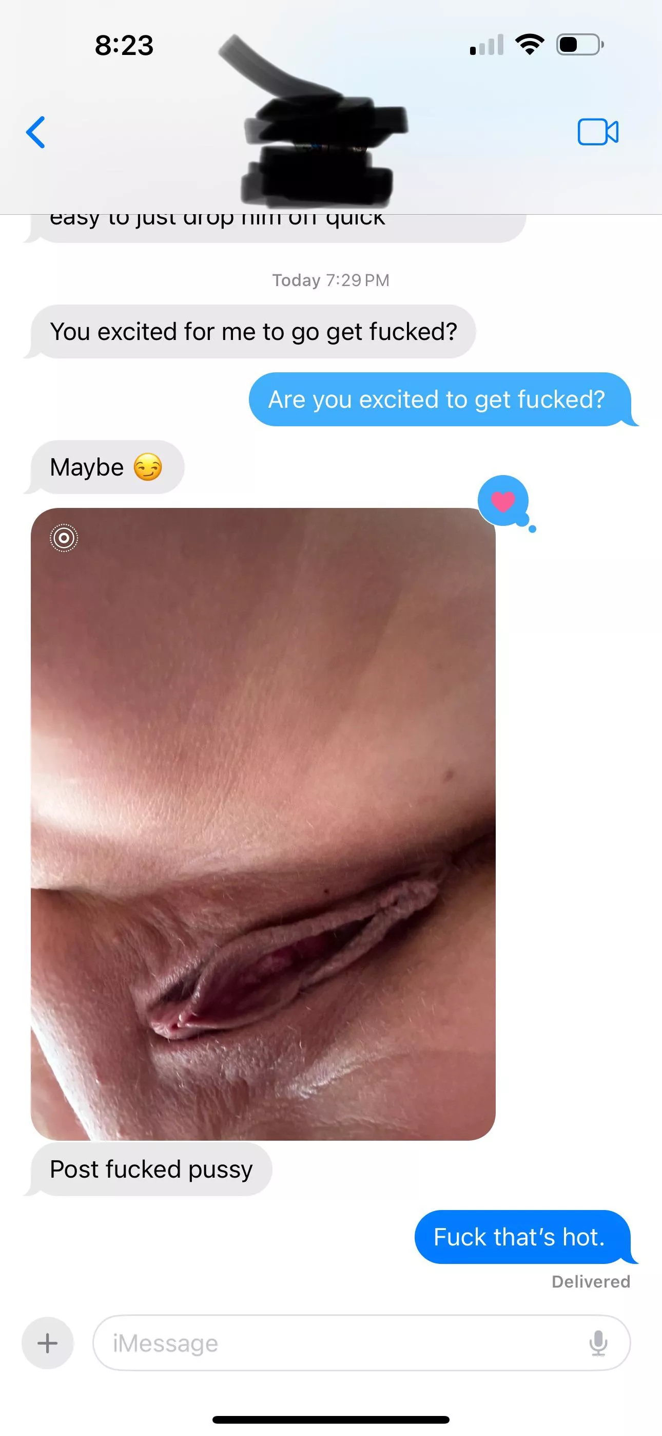 Wife went on a date. Who else likes a freshly used pussy?