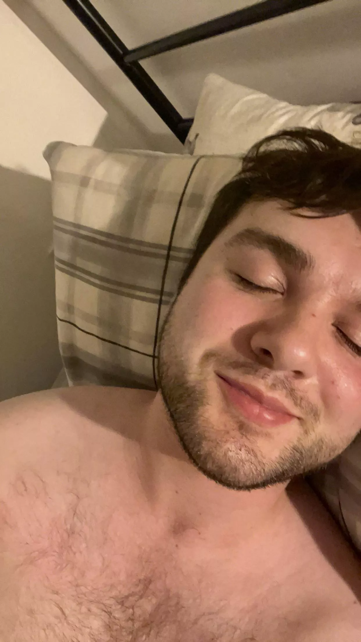 A long week, a bottle of wine, a sleepy man