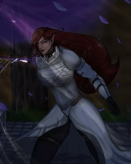 Commission: Elara, The Shimmering Eldritch Knight (GwendolynVrisala) 