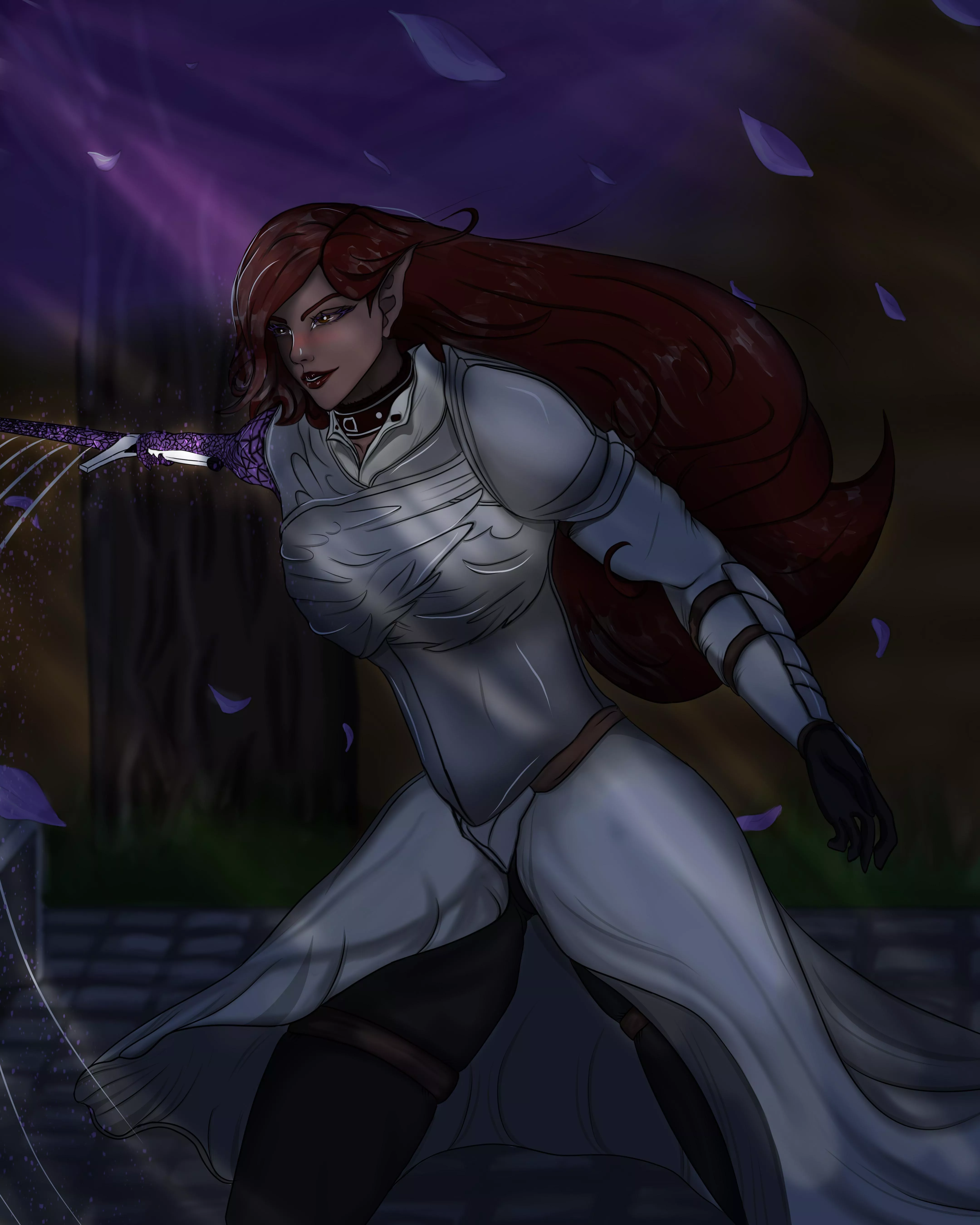 Commission: Elara, The Shimmering Eldritch Knight (GwendolynVrisala) 