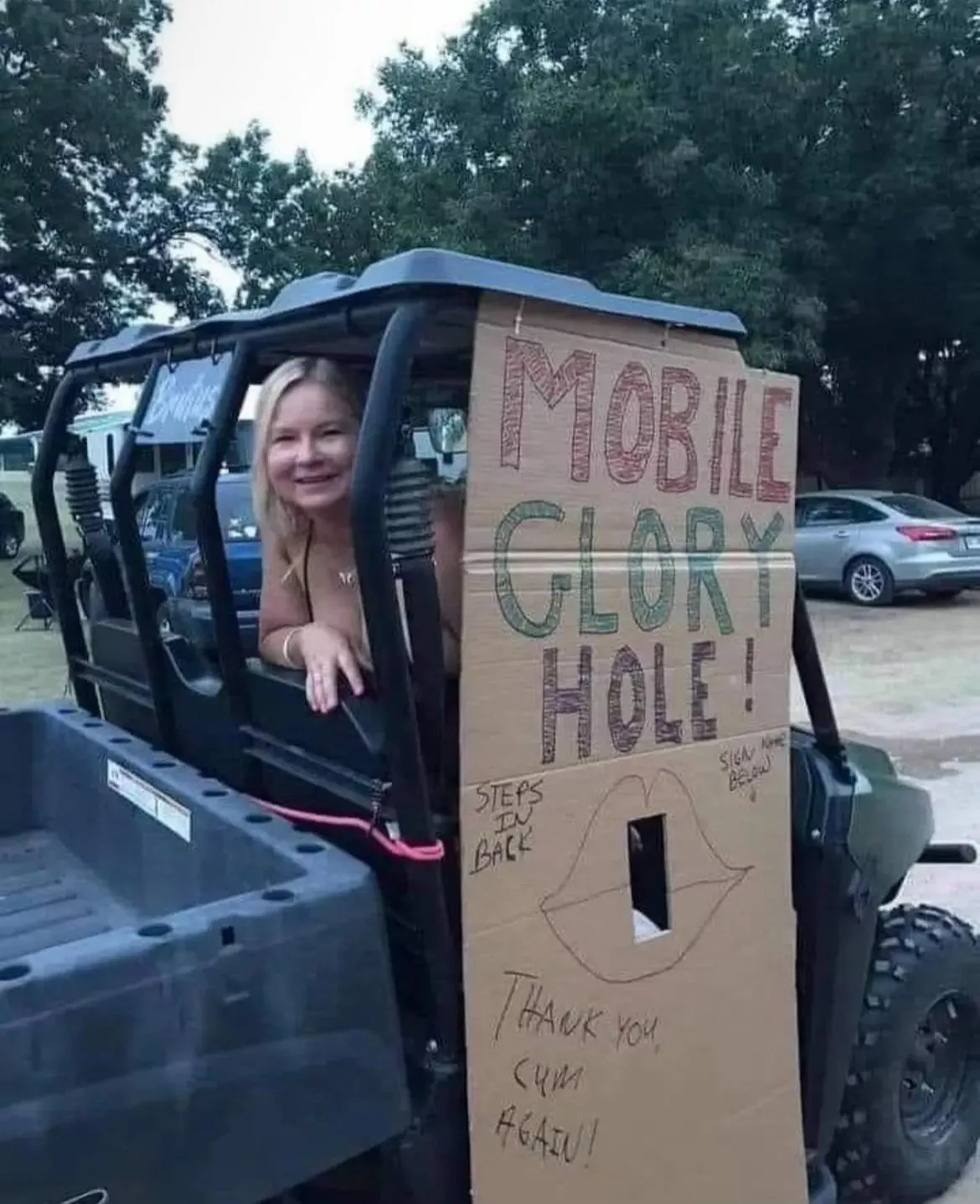 Doing her community work