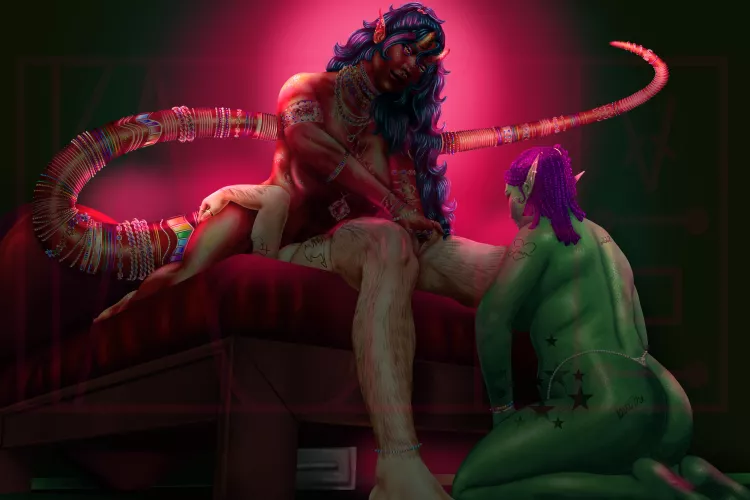 Happy Pride Month, Astrea is showing a cutie how to please her boyfriend!