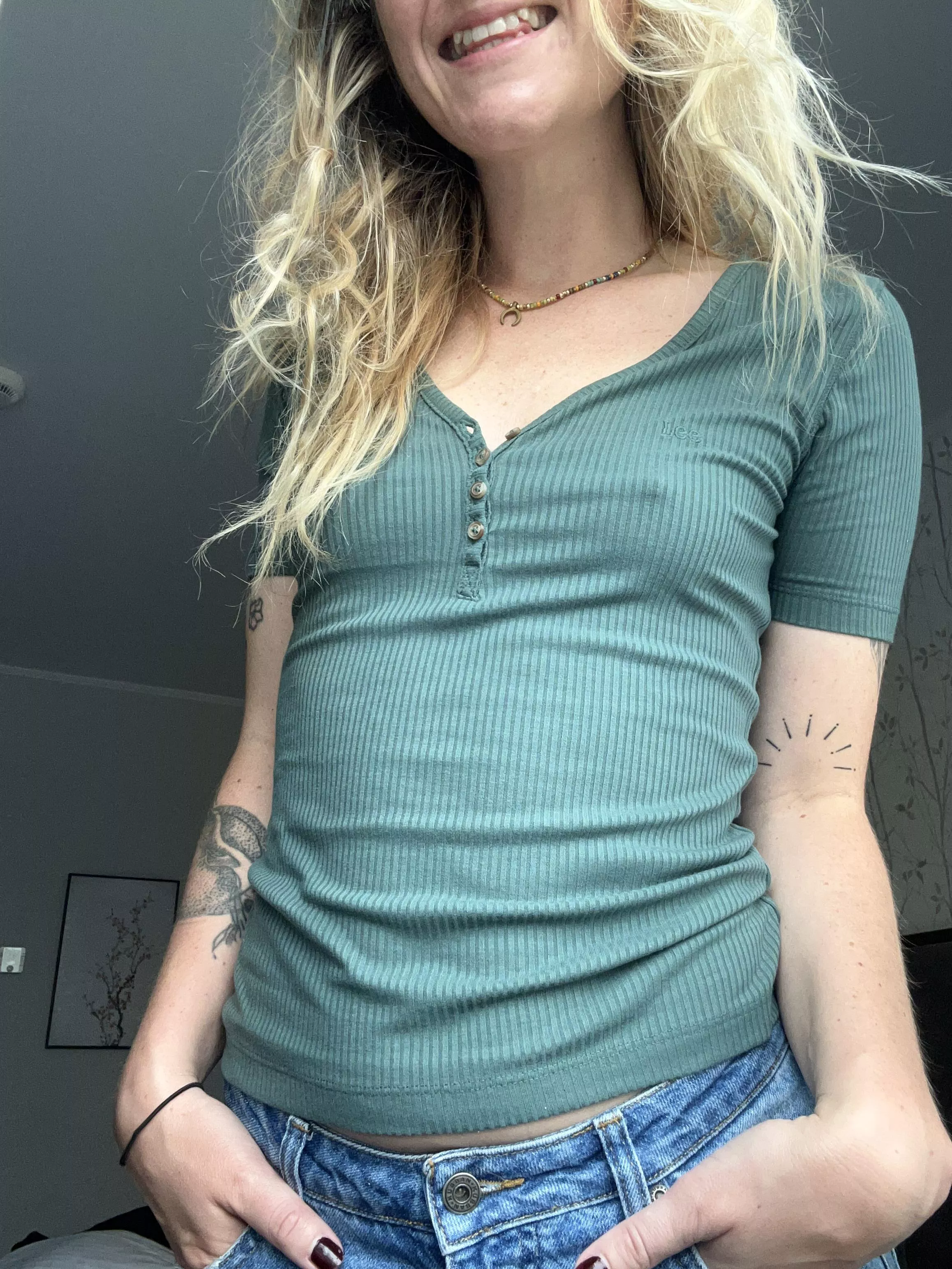 I always have the boys stare at my pokies. Is that bad? 