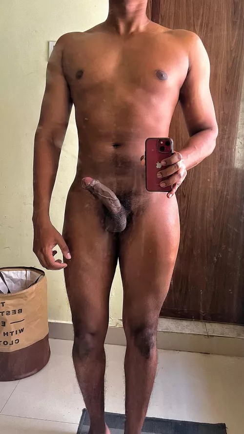 Me standing at the edge of the bed like this 