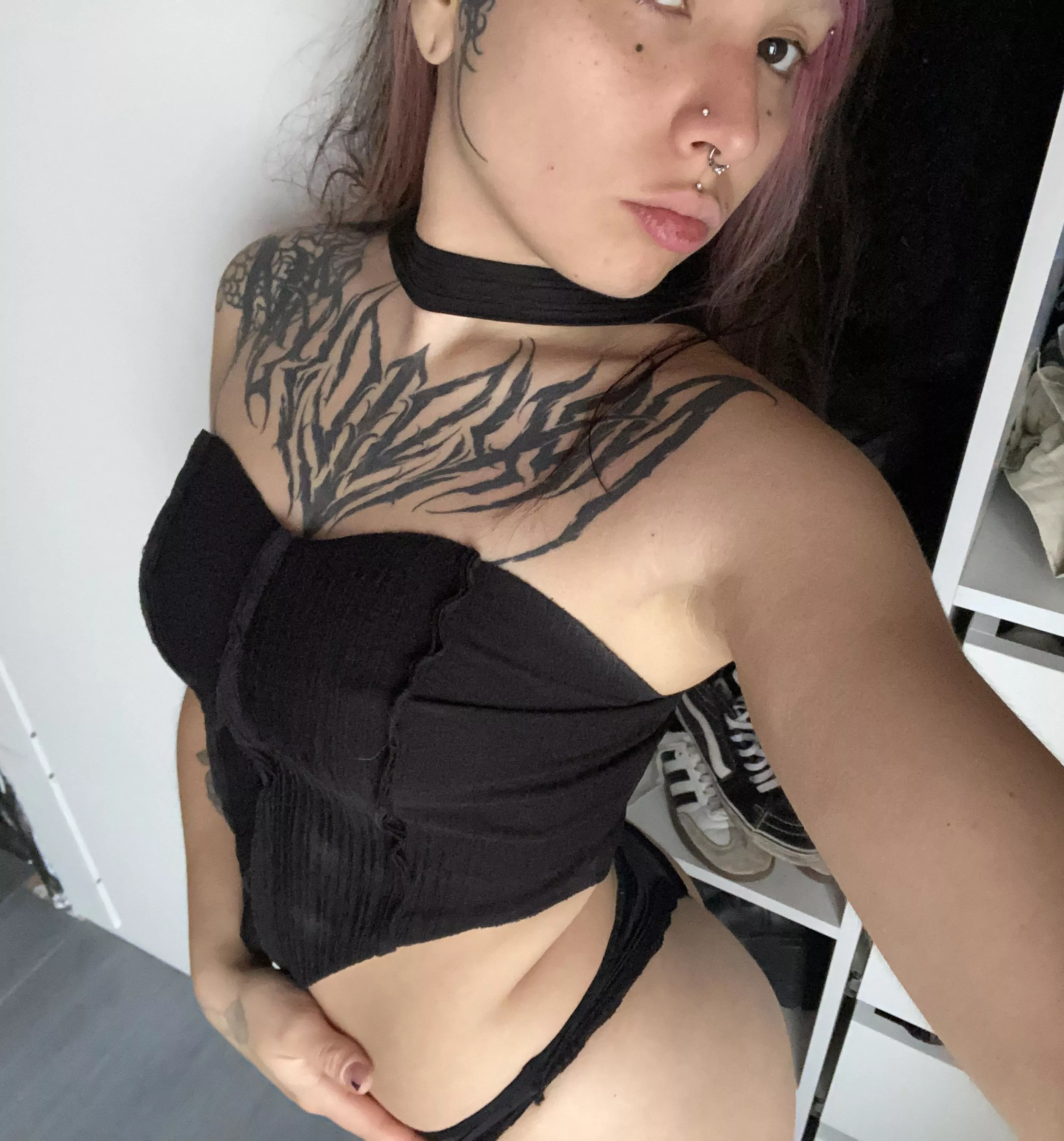 My roomie is on a trip, today we can make a lot of noise