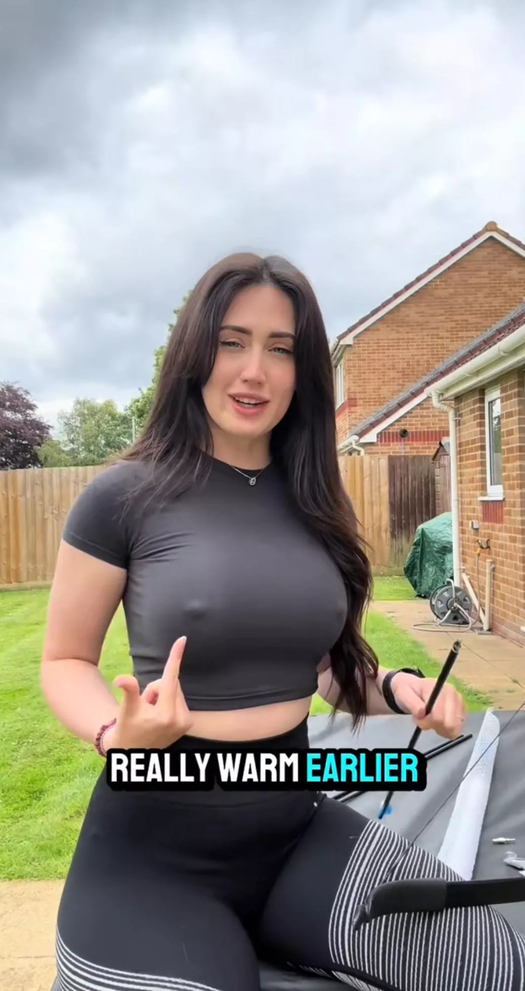 Pointing them out on her archery TikTok 