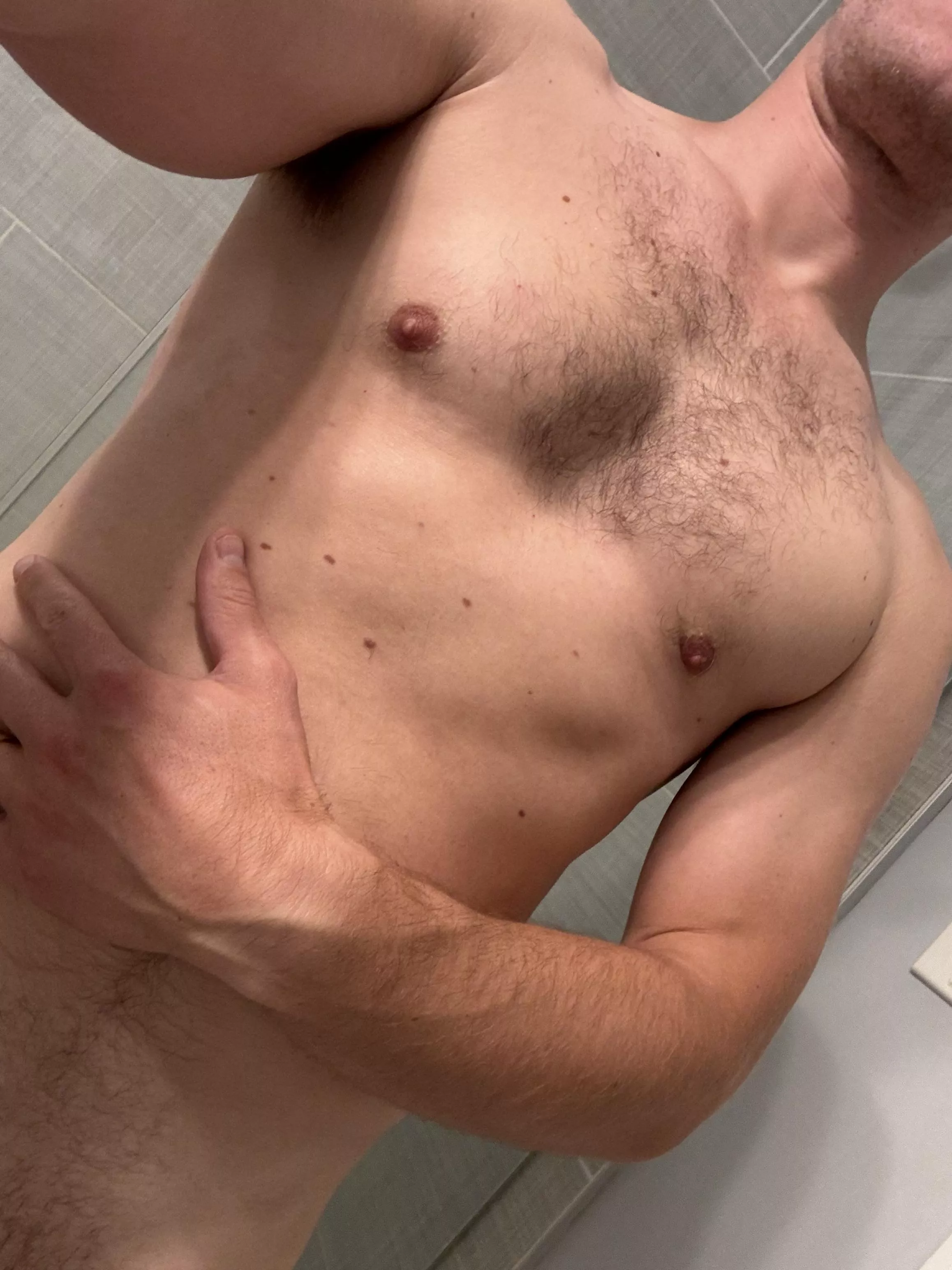 Pre shower chest and forearm - nothing special!