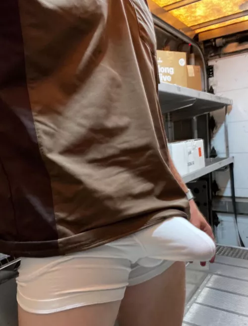 So hot today. I might have to take these little brown shorts off.