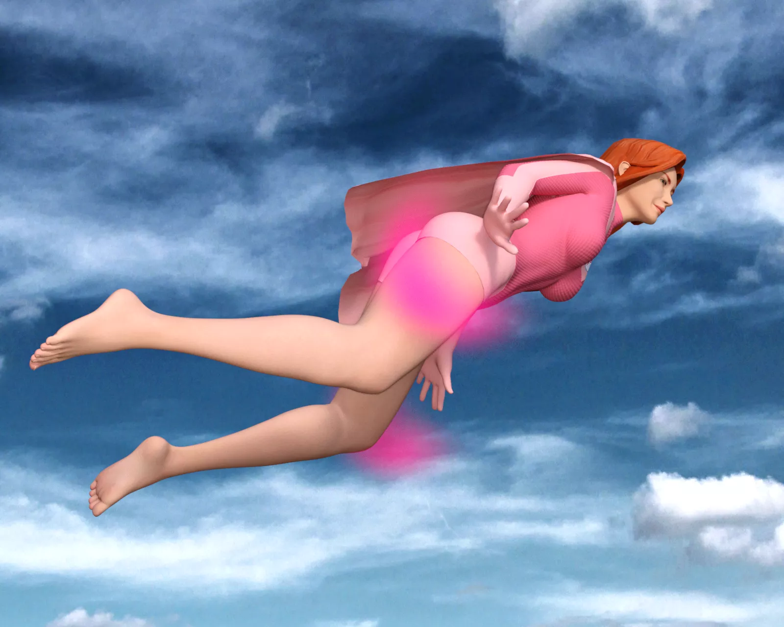 Atom Eve likes to fly barefoot and feel the wind between her toes [Invincible] (SoleMann)