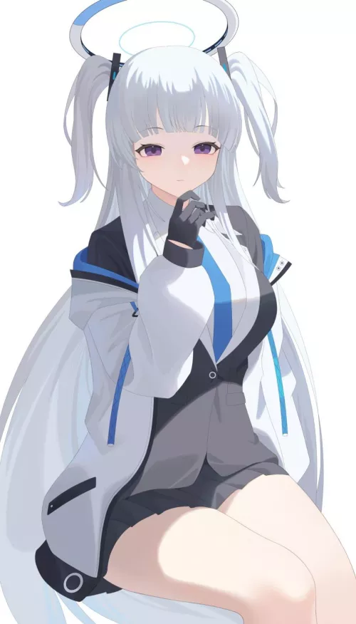 Cute perky angel waifu