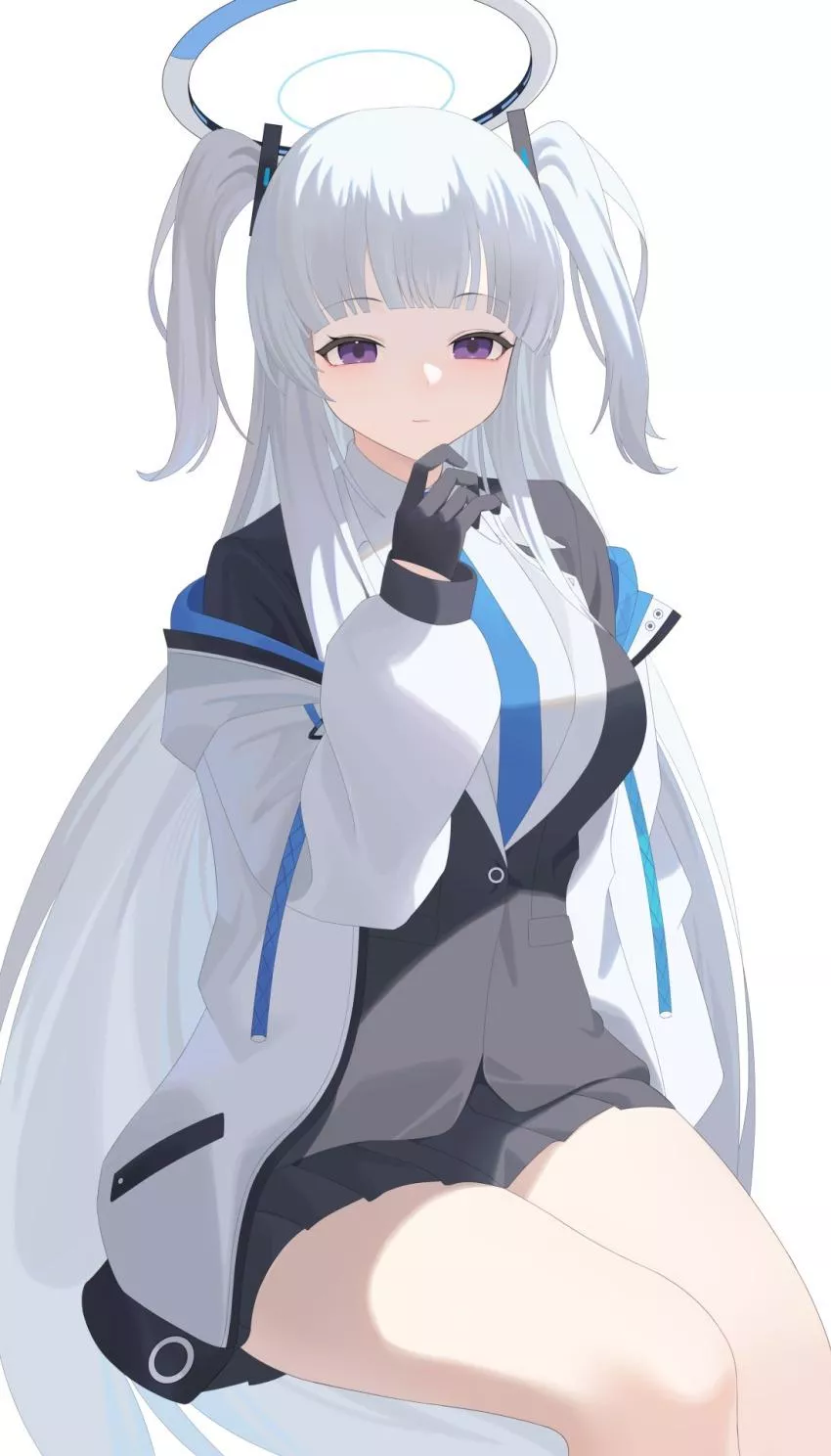 Cute perky angel waifu