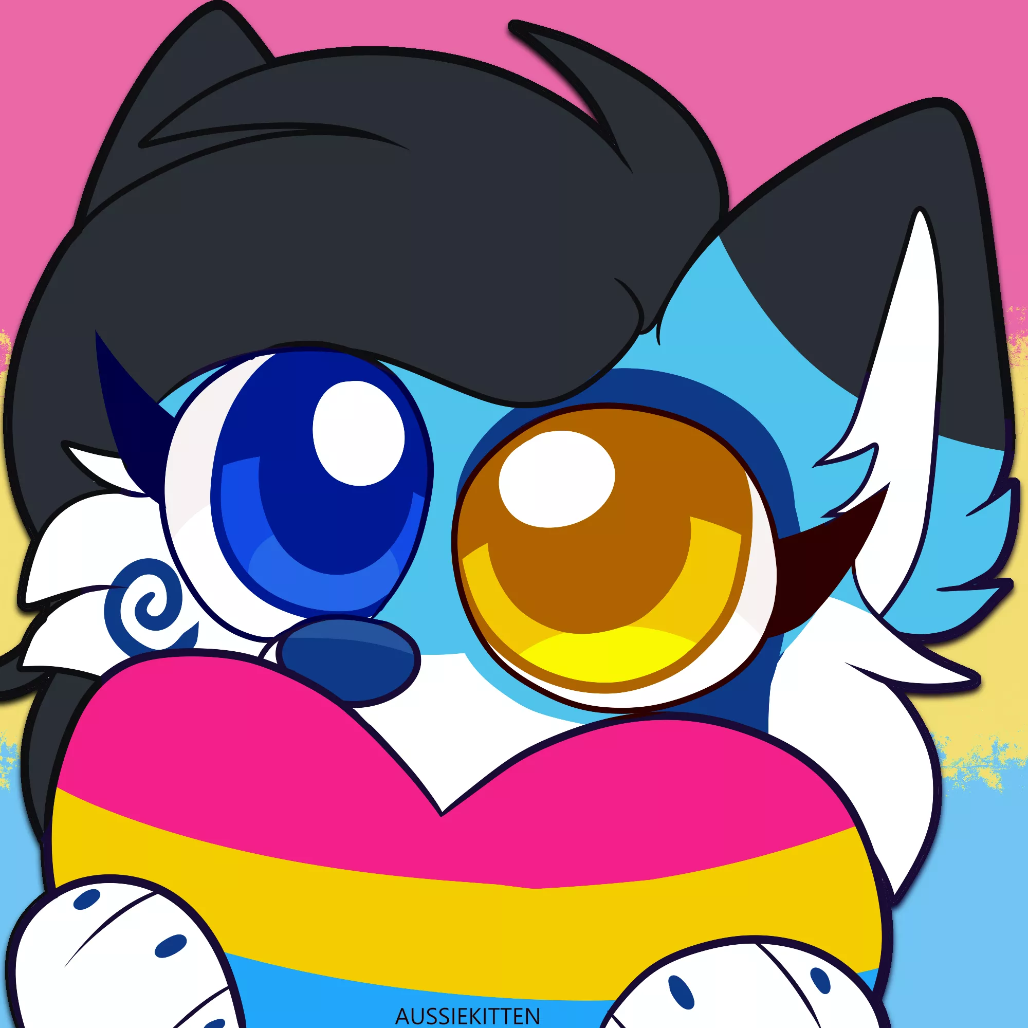 Folf showing some pride!🩷💛🩵 | [Gift for Stormi!]