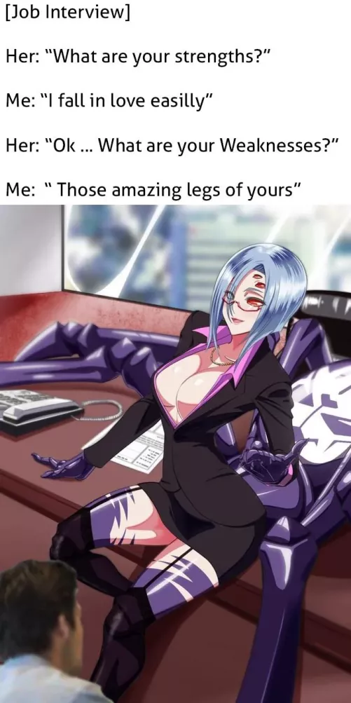 How can I work effectively if I'm distracted by those sexy spider legs 