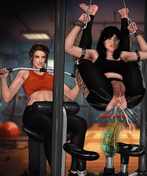 Jenna Learns A new Workout from Amber