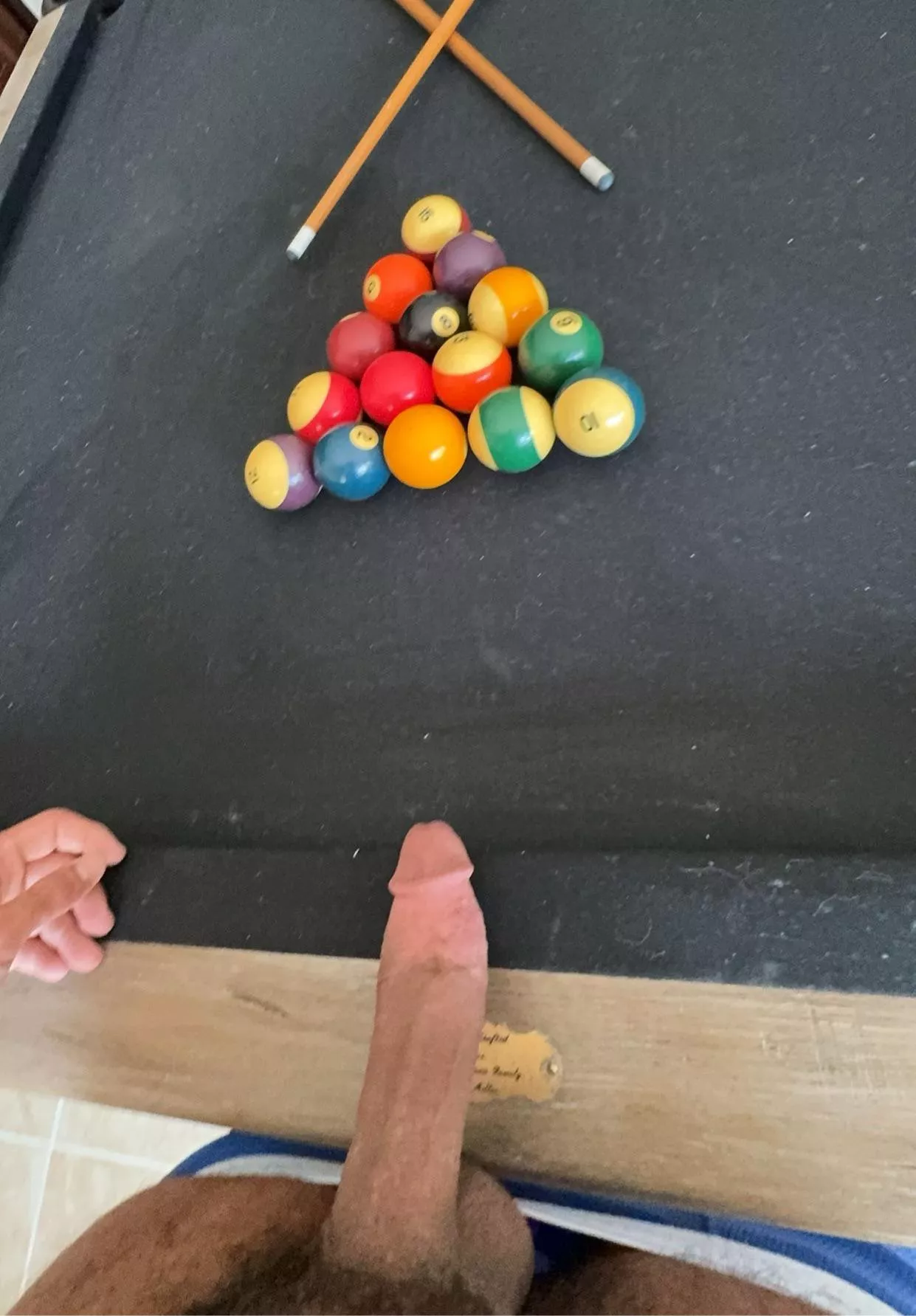 Let’s play Pool, but use my stick instead 