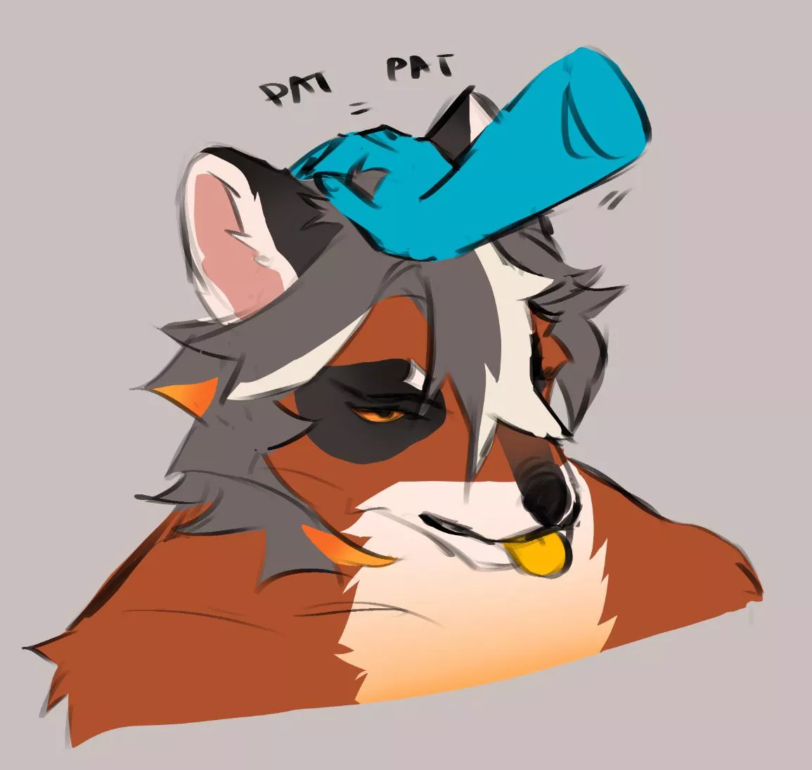 someone said they pat him, he graciously accepts