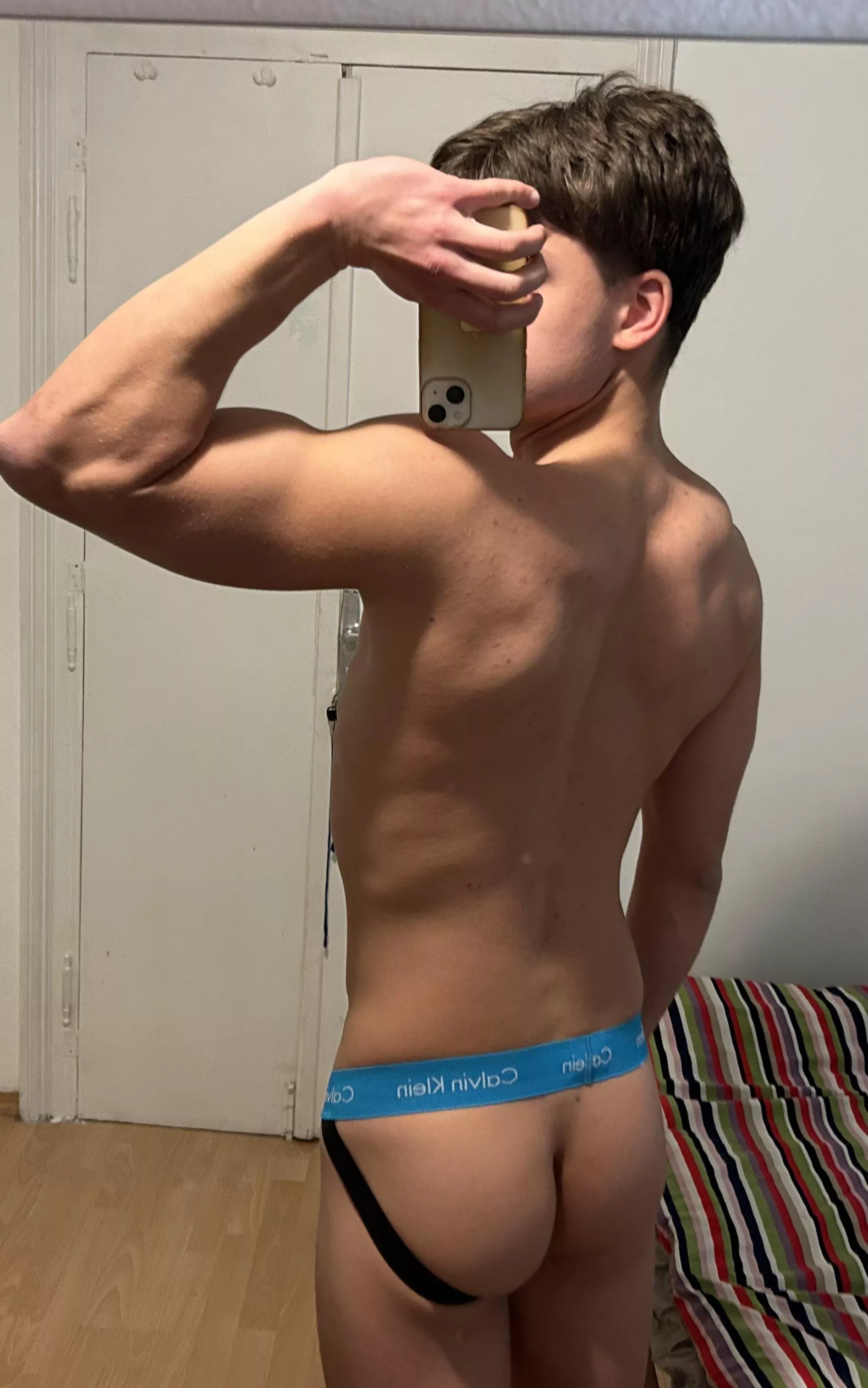 (20)Does my ass look good in that jockstrap?