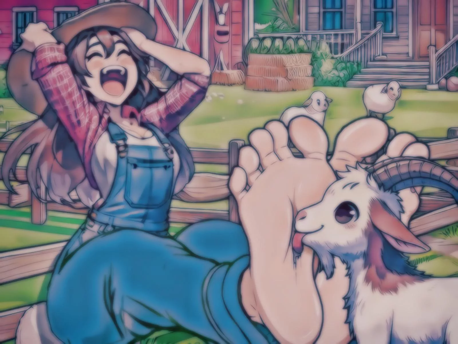 Are there any farm girls here who are ticklish?