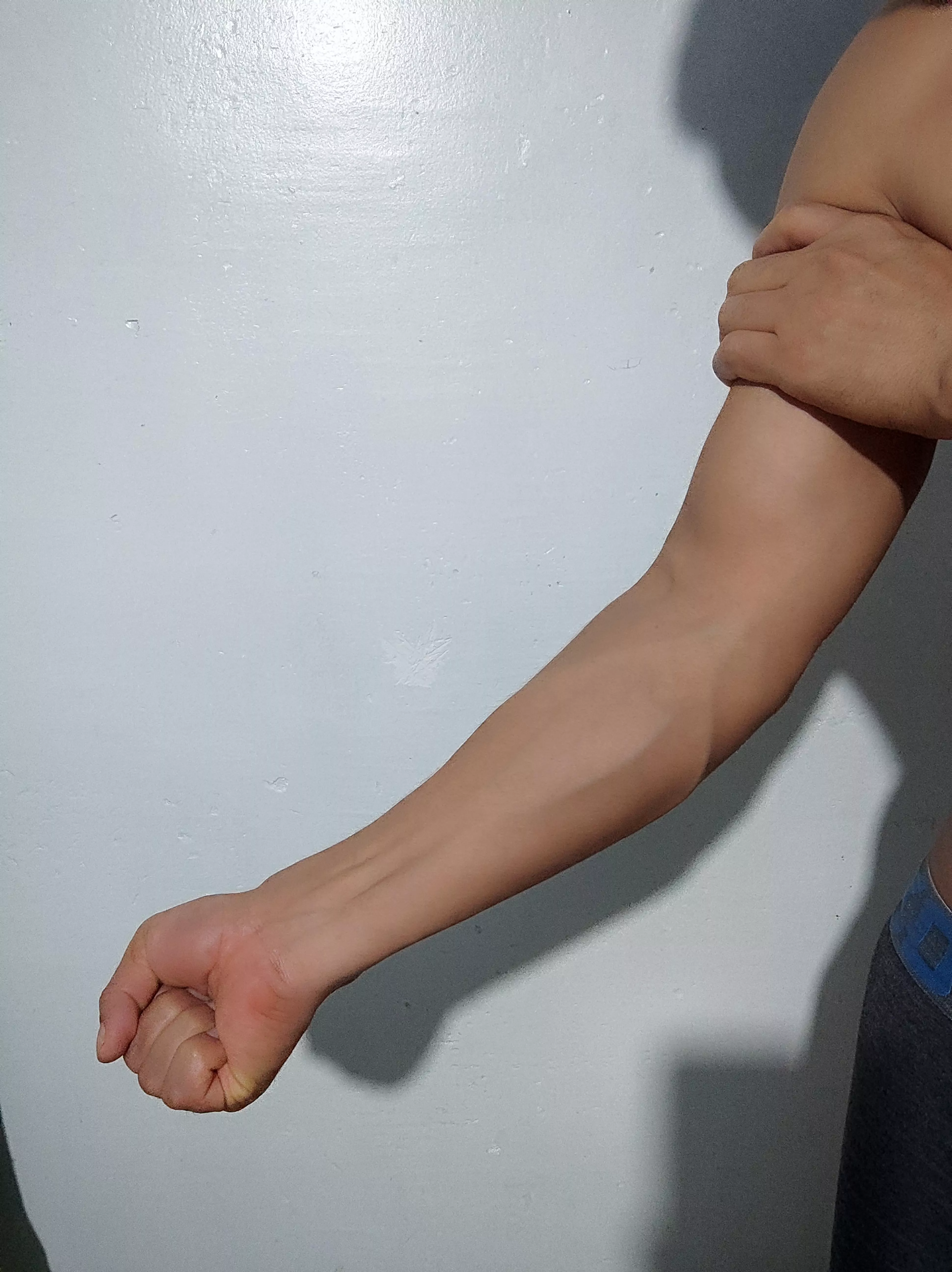 He squeezed my forearms!!