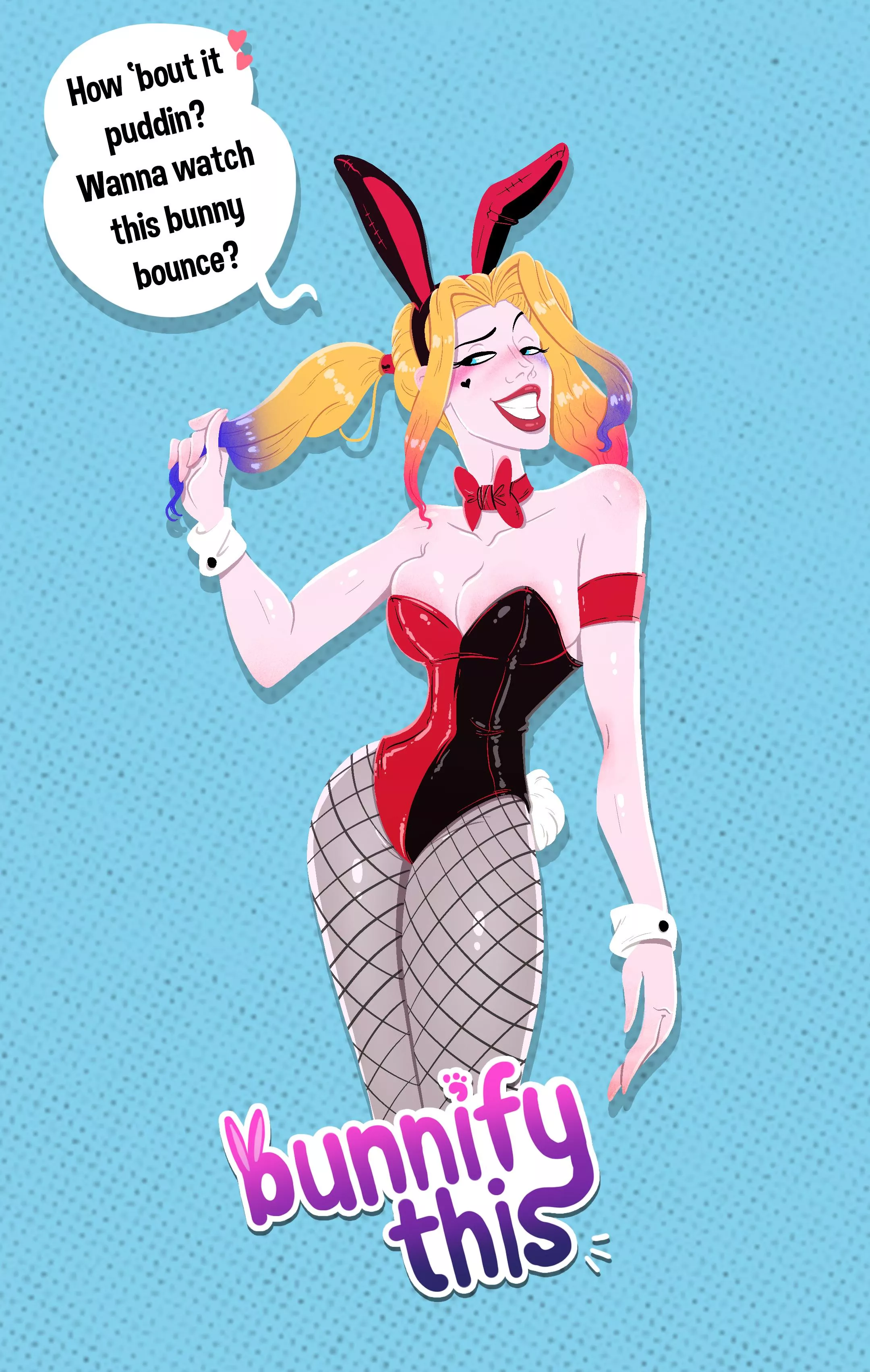 [OC] Harley Quinn gets Bunnified! (BunnifyThis)
