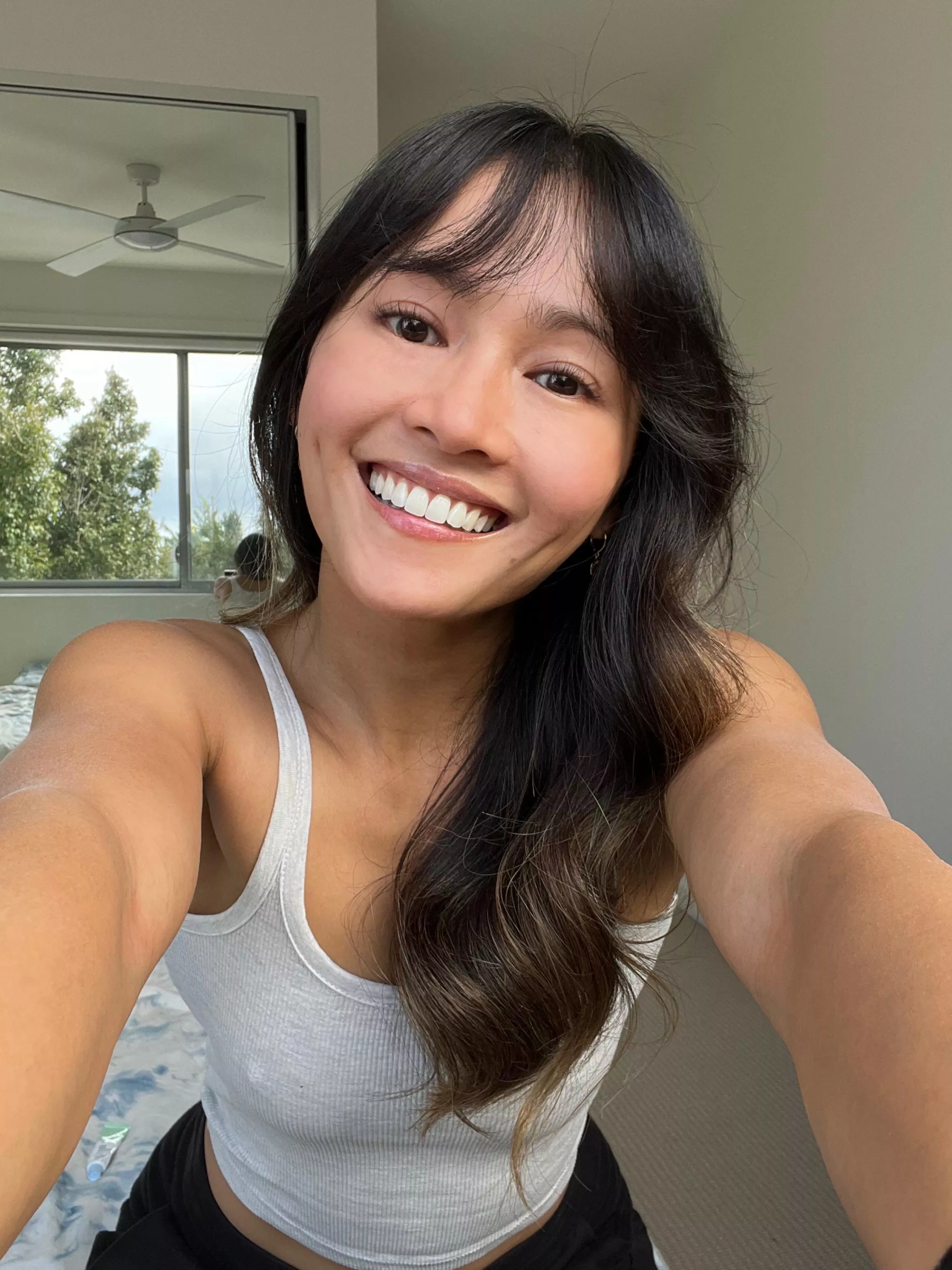 The girls are happy to be braless 