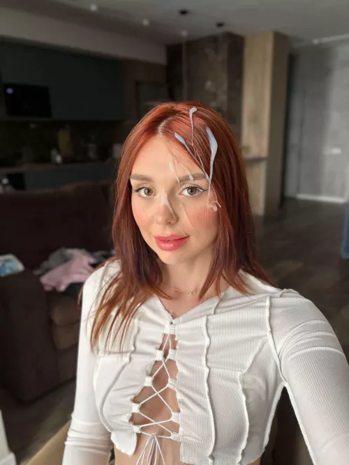 Daddy likes my cum selfie