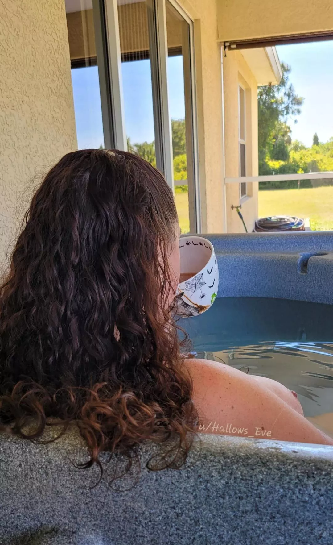 Evening coffee and a soak