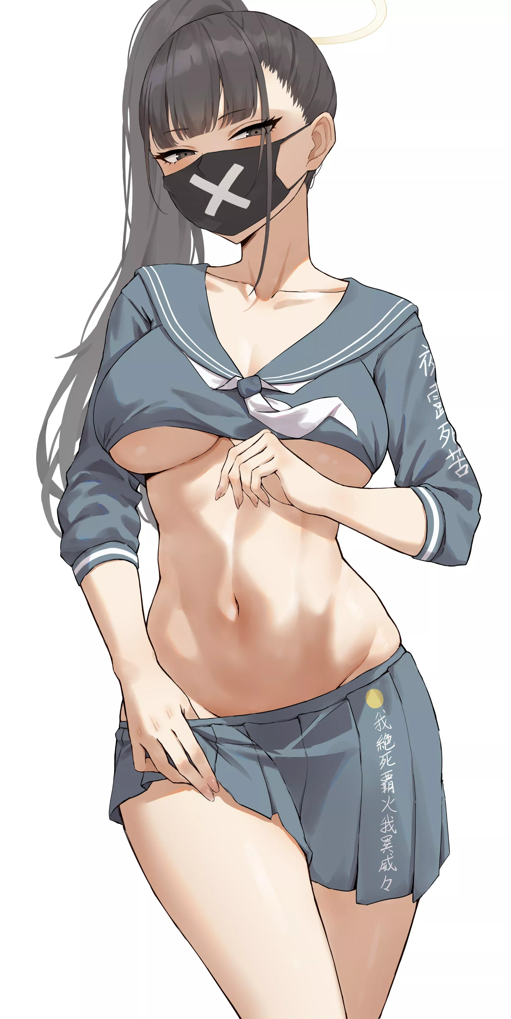 Her uniform seems smaller than I remember (@Yukiaka_)