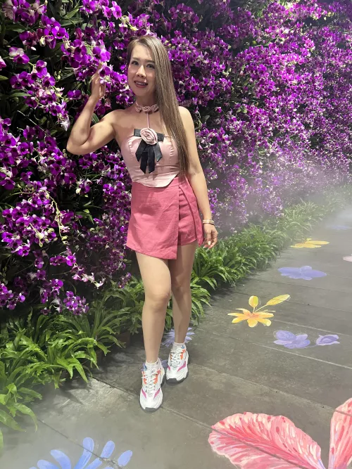 I always love this pink outfit