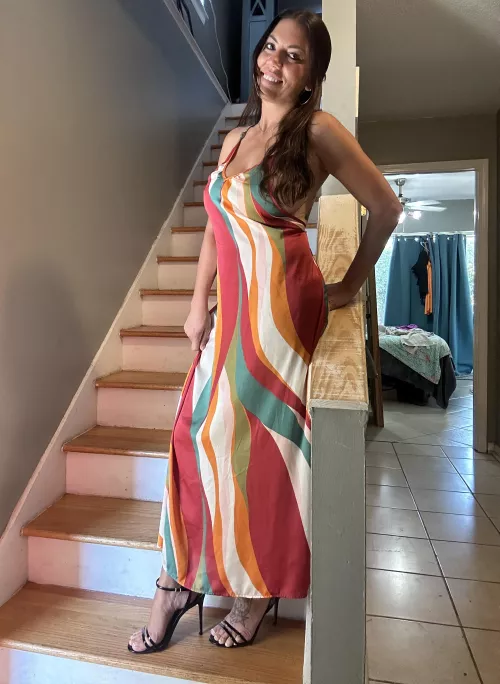 Sundress with high heels is a really good combination F38