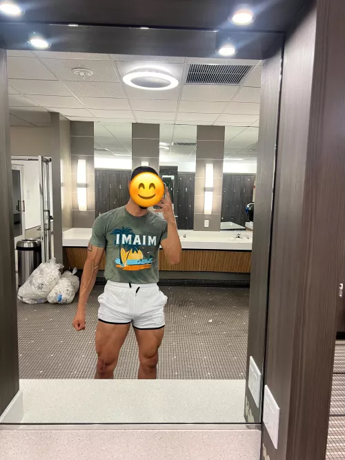 Sweaty in the locker room 