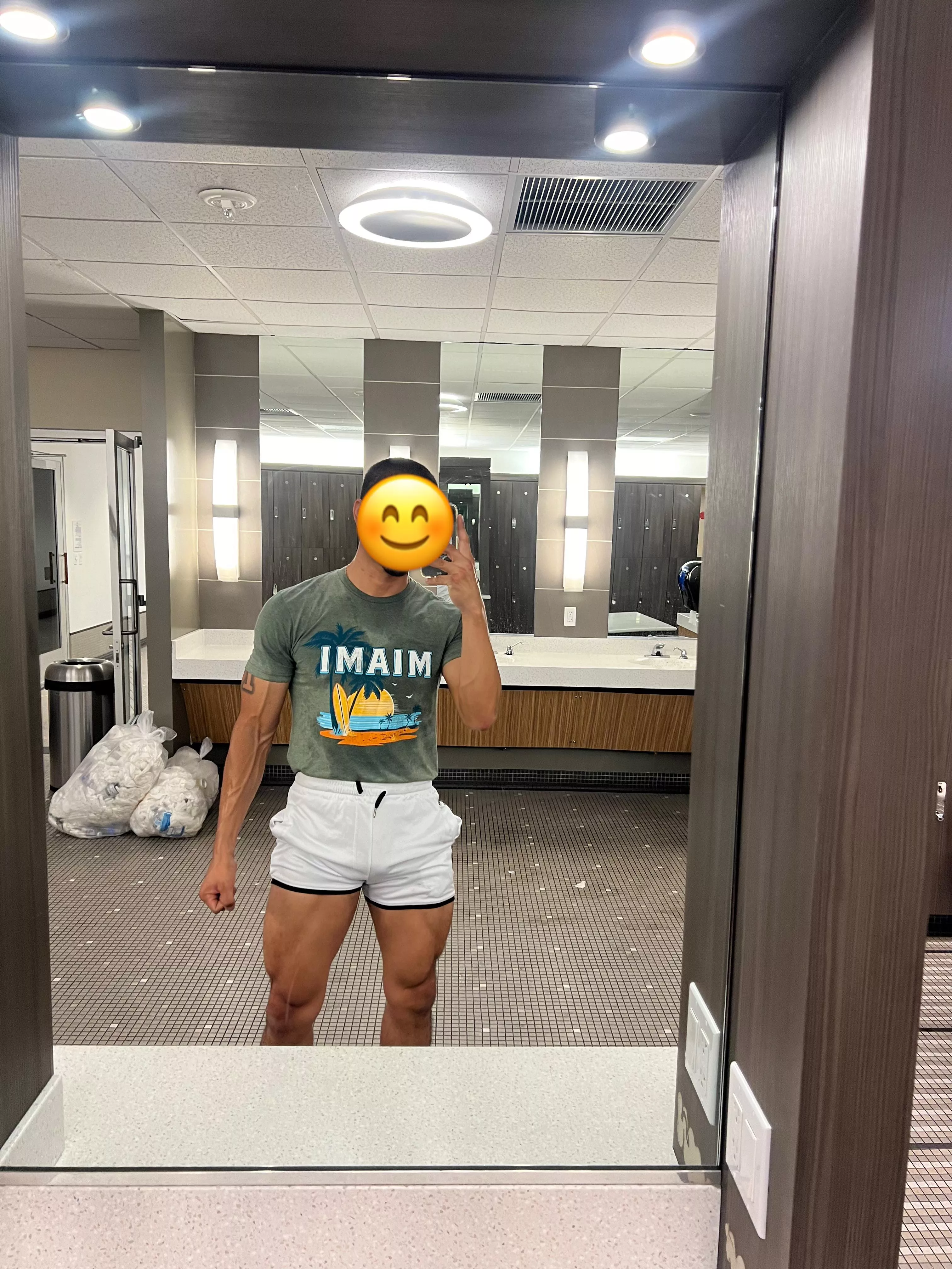 Sweaty in the locker room 