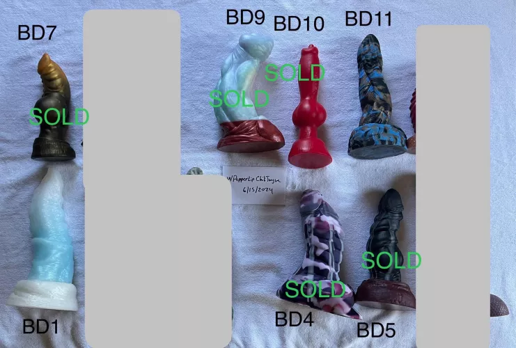 WTS Bad Dragon Medium Size Toys (See OP Comments for the Details)