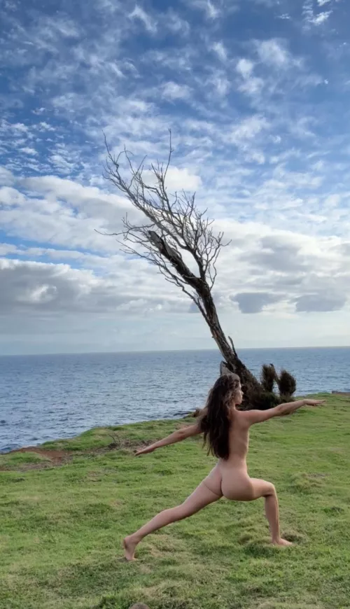 A perfect outdoor spot for yoga