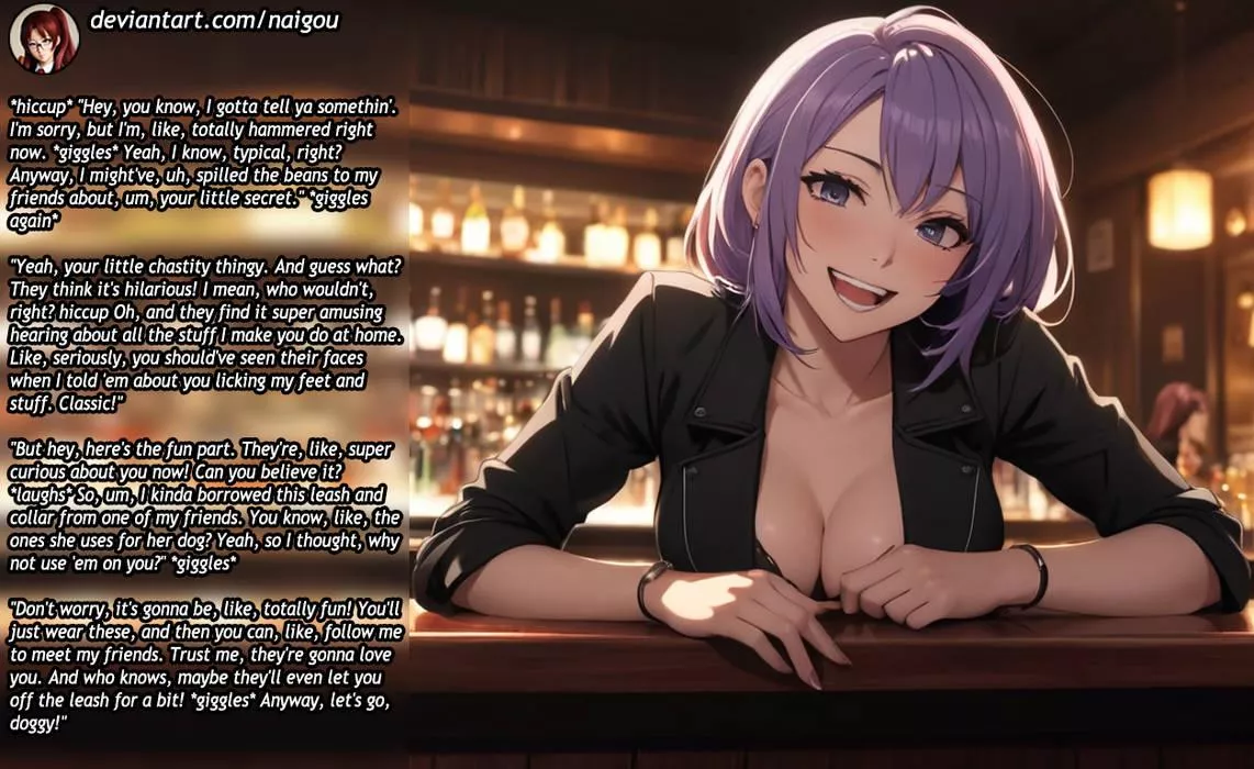 Drunken mistress told her friends part1 [femdom][chastity][keyholder][public humiliation]