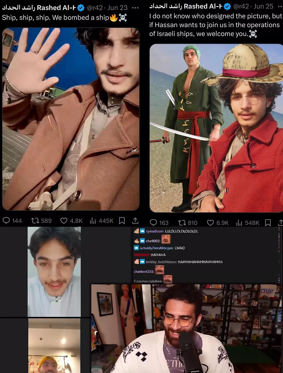 How is Hasan not banned from Twitch after laughing with a Terrorist about his Murders?