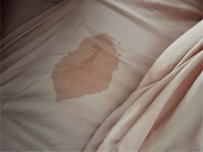 I made a wet spot the size of a dinner plate