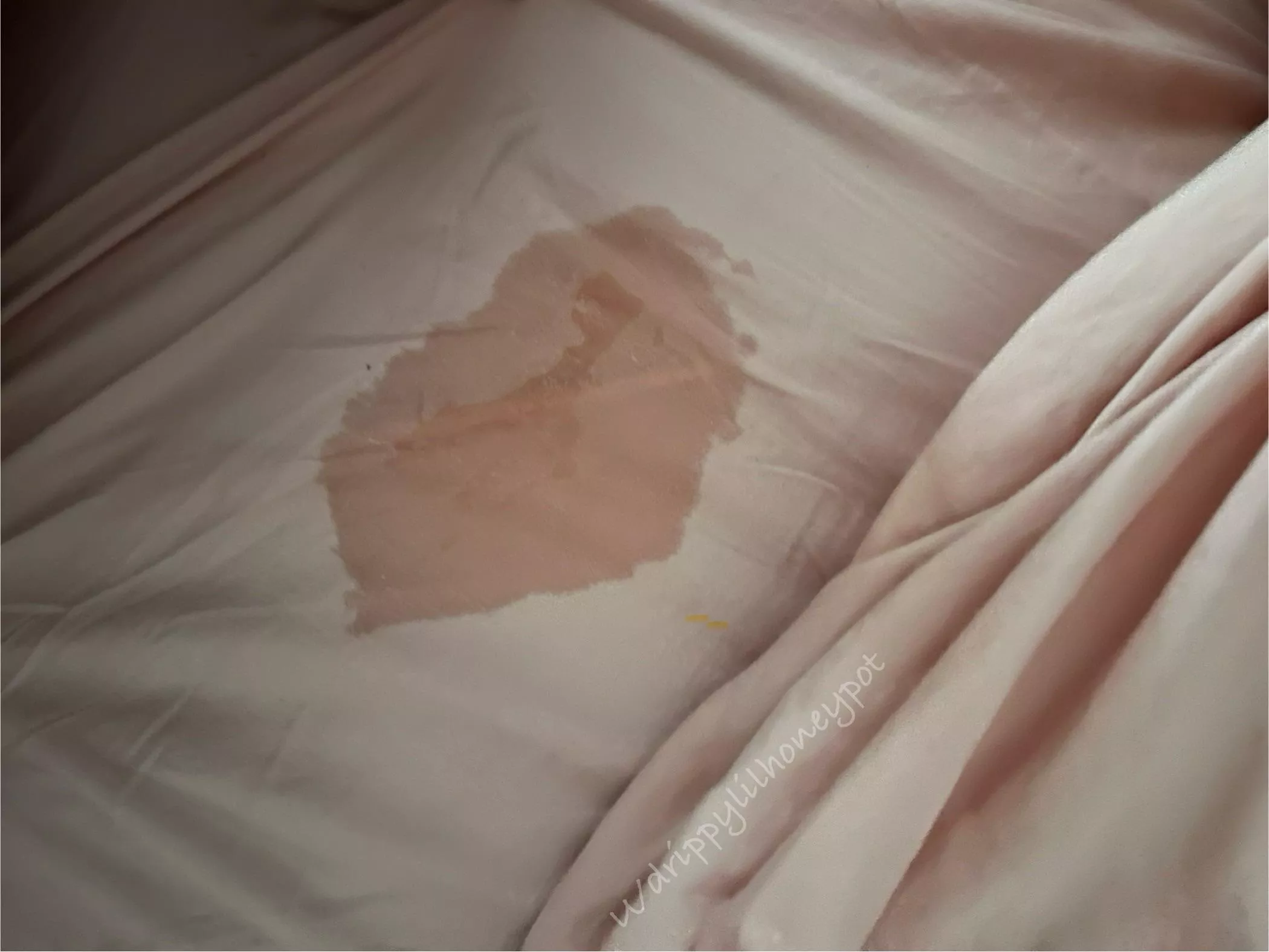 I made a wet spot the size of a dinner plate