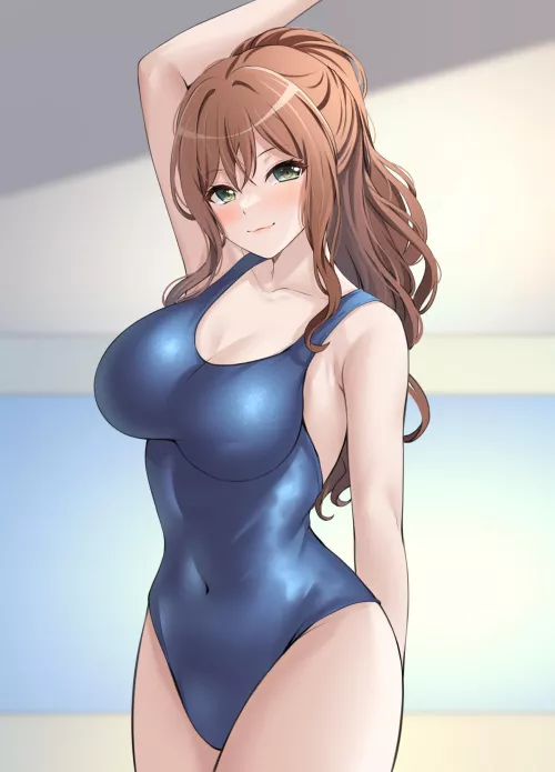 Imai Risa flaunt her body in School Swimsuit (Ptal) [Bang Dream!!]