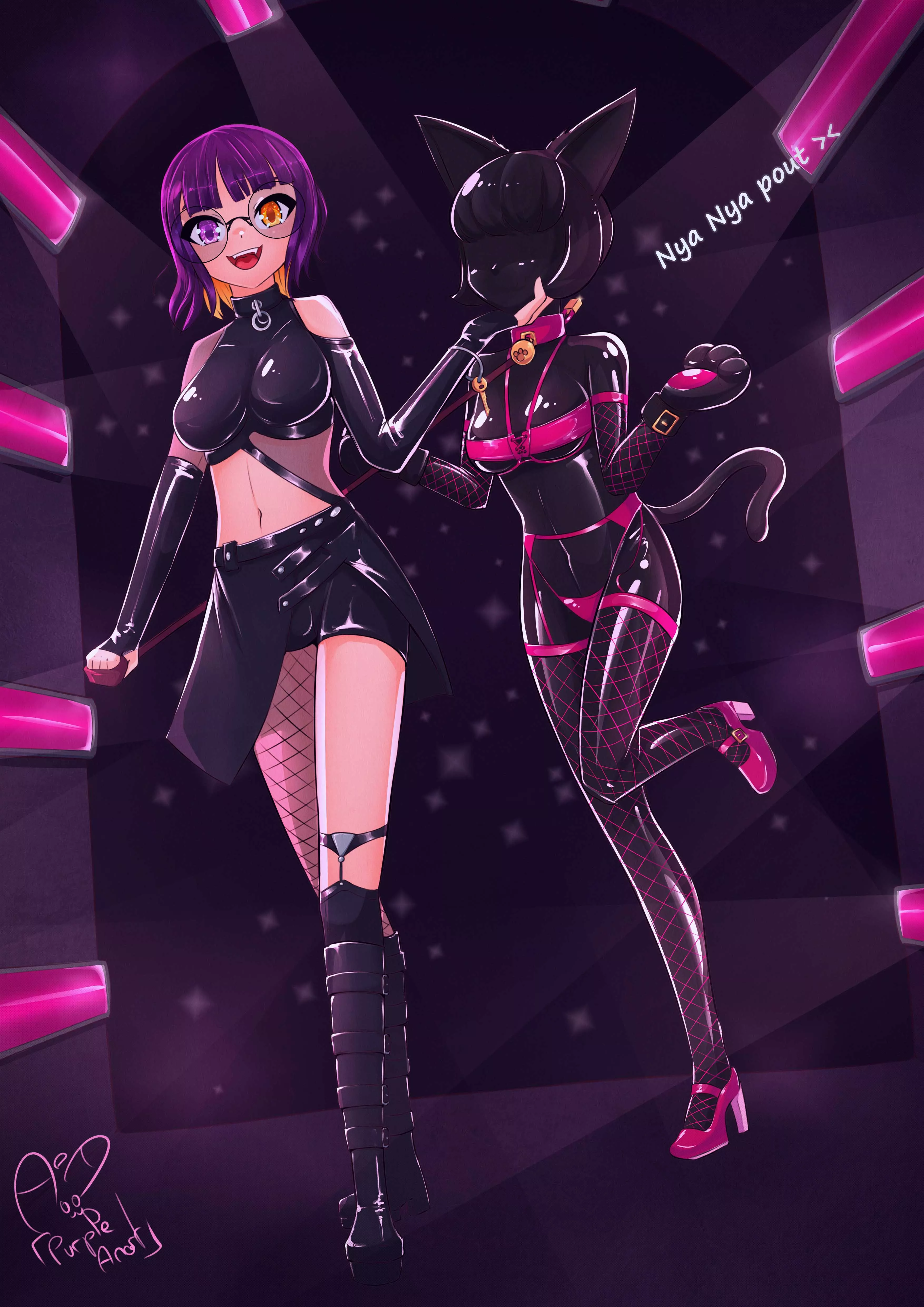 Mistress found a new kitten to play with 