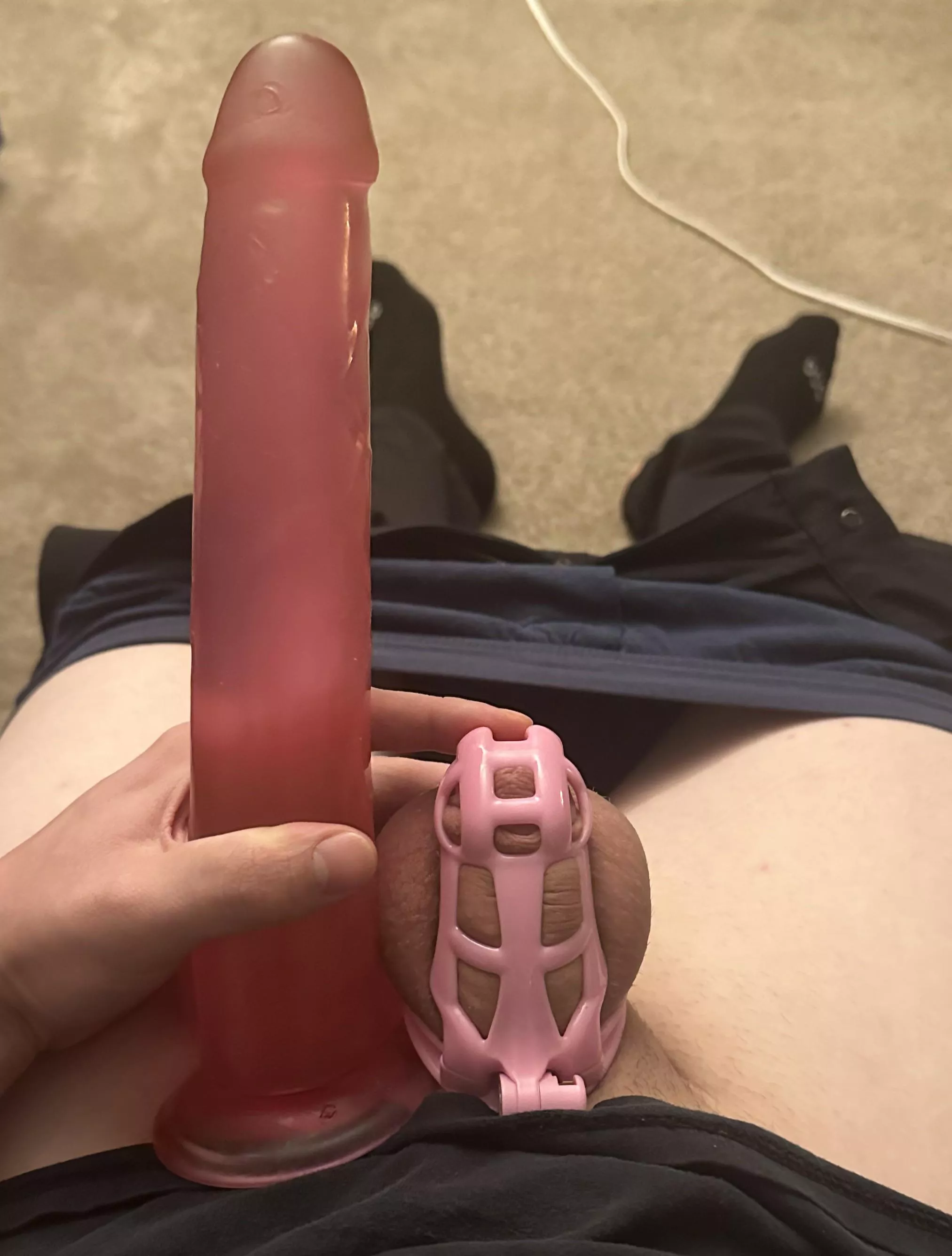My clitty vs the toy I fuck my gf with