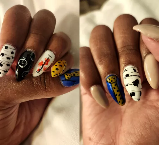 Nanami Kento themed nails!