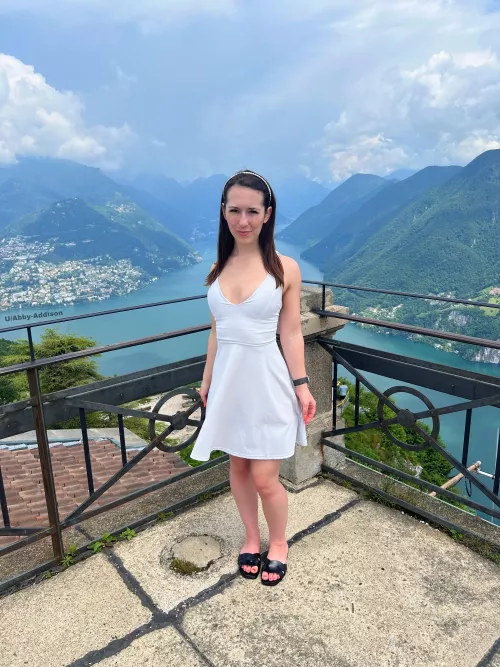 Summer dress and beautiful views. 