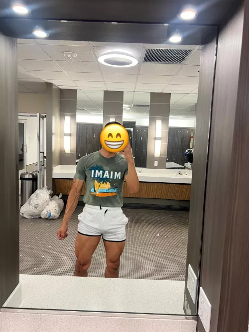 Sweaty in the locker room 